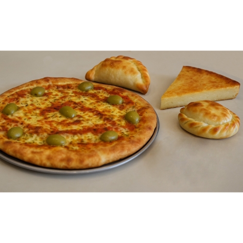 Grande Muzzarela + 2 Empanadas +1 Faina