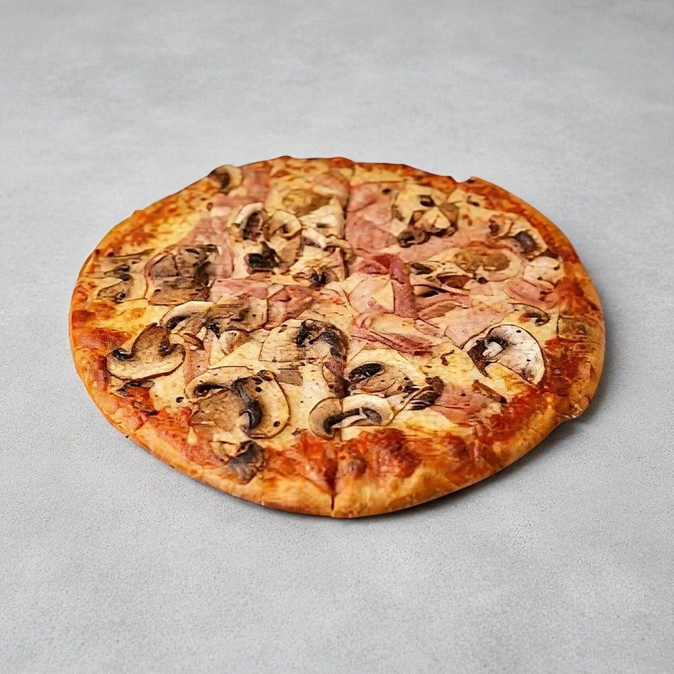 Pizza Champiñón con Jamón Chica