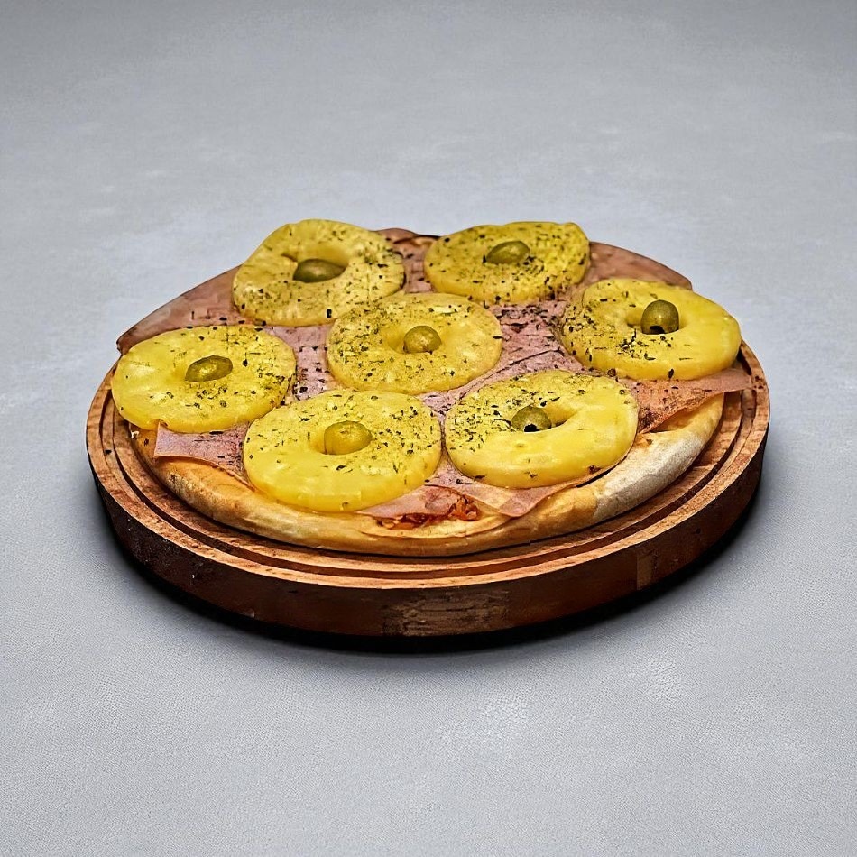 Pizza Jamón y Ananá Grande